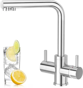 Rubinetto Cucina a 4 Vie, Rubinetto Cucina Acqua Soda, Miscelatore Lavello Cucin - Foto 1 di 12