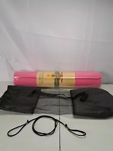 Estera de yoga TPE ecológica antideslizante alfombra de ejercicio físico con bolsa NUEVA. Rosa. - Imagen 1 de 7