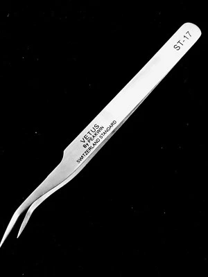 Curved Tweezers BENT HOBBY CRAFT MODELING ACCESSORY TOOL ST-17 - Image 1 of 4