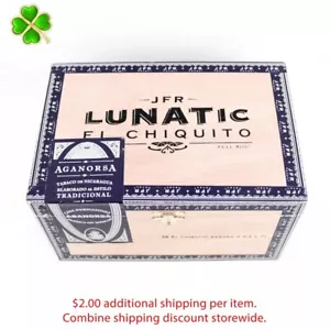 Lunatic El Chiquito Maduro Scatola vuota per sigari in legno 8,25" x 5,75" x 4,75" - Foto 1 di 12
