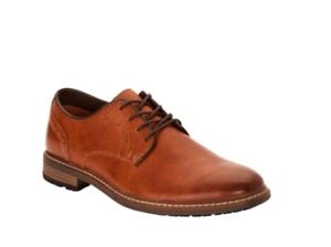 George Men's Brown Memory Foam Plain Toe Lace-up Casual Oxford Shoes: 7-13