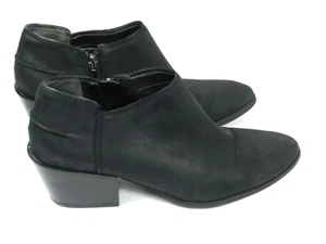 Franco Sarto Stiefel Damen 7,5 M Stiefeletten Absatz schwarz Leder seitlicher Reißverschluss - Bild 1 von 9