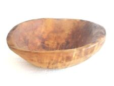 💥 ANTIQUE hand carved burl wood mixing bowl early PRIMITIVE 1880's massive tree