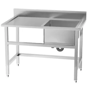 Stainless Steel Commercial Sink Wash Table Kitchen Catering Single Sink Bowl UK - Picture 1 of 45