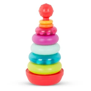 - B. Baby – Stacking Rings – Colorful Teether Set – Sensory Toys – Baby Rattl... - Picture 1 of 7
