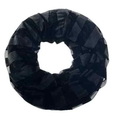 Cejon Black on Black Stripe Sheer Infinity Loop Scarf 30" X 33 - Image 1 of 2