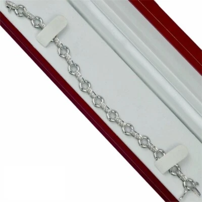 New 14KT White Gold Diamond Tennis Bracelet 7" Long Round Brilliant Cut Diamonds - Image 1 of 4
