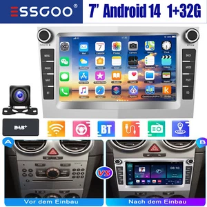DAB+ GPS 7"Android 14 Autoradio 1+32G Für Opel Astra H Corsa C D Vectra Meriva A - Bild 1 von 15