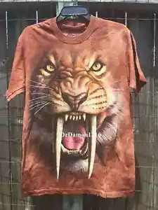 NEU The Mountain 3D Big Face Tiger Big Kinder Jugend T-Shirt 100% Baumwolle - Bild 1 von 2