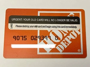Home Depot Charge Card With Activation Sticker Still Attached - Picture 1 of 2