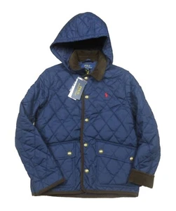 Polo Ralph Lauren Boys Navy Quilted Puffer Snap Button Jacket - Picture 1 of 6
