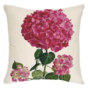 Watercolor Hydrangea Pillow Covers 18x18 Colorfull Flower Decorative Pillowcase - Picture 1 of 32