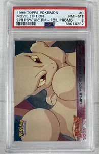1999 Topps Pokemon Movie Edition Mewtwo Super Psychic Foil Promo #0 PSA 8 NM-MT - Bild 1 von 2