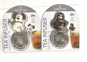 2 infusores de té Crofton ~PEREZOSO ~ PERRO BPA aptos para lavavajillas nuevo en paquete - Imagen 1 de 1