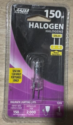 NEW FEIT Electric 150-Watt 120-Volt Bi Pin Light Bulb - GY6.35 Base - Image 1 of 2