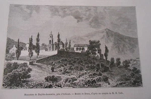 Gravure 1881 - Monastère de Hagion Asomaton - Foto 1 di 1