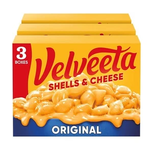 Velveeta Shells and Cheese Original Macaroni and Cheese Dinner, 3 ct Pack, 12 oz - Picture 1 of 5