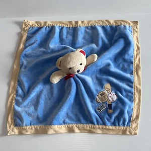 Coperta di sicurezza Carters Blue & Tan Bear Rookie Lovey stile baseball X20059H - Foto 1 di 4