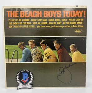 ¡MIKE LOVE & AL JARDININE FIRMARON LOS BEACH BOYS HOY! DISCO DE VINILO LP BECKETT CERTIFICADO DE AUTENTICIDAD - Imagen 1 de 4
