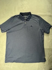 Tommy Bahama Mens L Polo Shirt Blue Supima Cotton Poly Blend - Picture 1 of 9