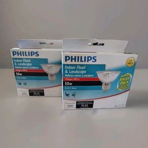 6er Pack Philips Landschaft & Innen Flood 50 Watt MR16 12 Volt GU5,3 Inka Glühbirnen - Bild 1 von 3