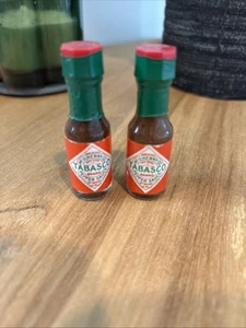 Vintage glass real Tabasco collectors item. New. Do not consume. 2.25” Set Of 2 - Picture 1 of 3