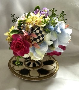 Mackenzie Childs Teacup Floral Bouquet - Picture 1 of 5
