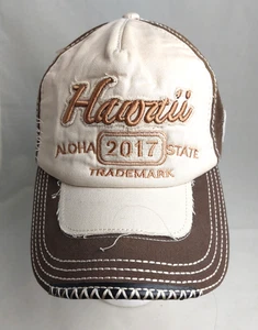 Mütze Kappe Island Crew Hawaii ALOHA STATE 2017 Aloha bestickt verstellbar hellbraun - Bild 1 von 7