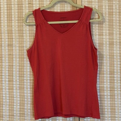 Camiseta sin mangas Patagonia M mezcla de algodón orgánico roja ropa deportiva entrenamiento informal deportes Foto 1 de 4