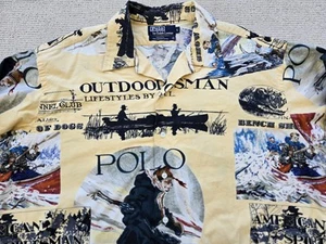 VTG 92 Sportsman Polo Ralph Lauren Outdoorsman L/s Graphic Button Up L Wildlife - Picture 1 of 8