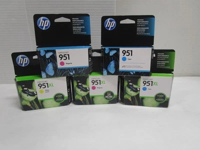 Cartuchos de 6 tintas HP 951XL CN047AN#140 2-951 CN050 amarillo cian magenta TODOS CON FECHA Foto 1 de 4