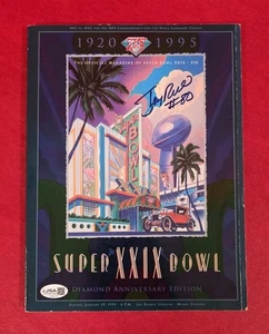 RARE 1995 Super Bowl XXIX Jerry Rice signed Program W/JSA  COA  - Picture 1 of 5