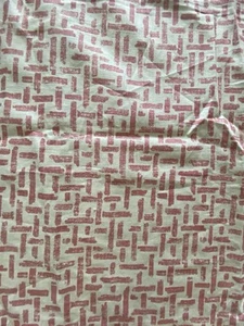 BLITHFIELD & Co. Ltd. Criss Cross Fabric England Pink Beige Linen 50"x88" - Picture 1 of 3