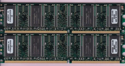 512MB 2x256MB PC-2100 KINGSTON KVR266X64C25/256 DDR1 NANYA DDR-266 Memory Kit - Image 1 of 2