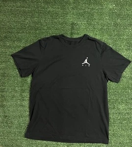 Air Jordan Men’s T-Shirt Size L Black Embroidered Jumpman - Picture 1 of 7
