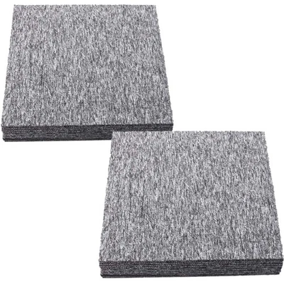 Teppichfliesen Selbstliegend 50x50cm Rutschfest Anti-Rutsch Teppichboden Fliesen - Bild 1 von 2