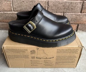 Dr Martens Laketen Women's Mules US 7 Leather Slingback Platform Clogs Black - Picture 1 of 10