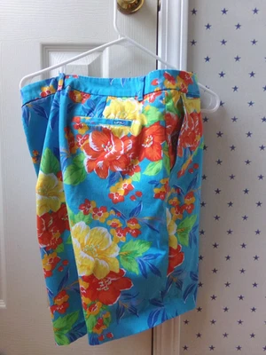 Pantalones Cortos Ralph Lauren Florales 12 Mujer Lauren Active MODESTO COLORIDO Azul y2k Foto 1 de 4