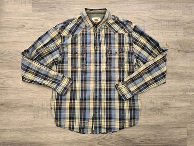 Dakota Grizzly Shirt Mens XL Blue Plaid Pearl Snaps Long Sleeve Western Pockets - Image 1 of 4