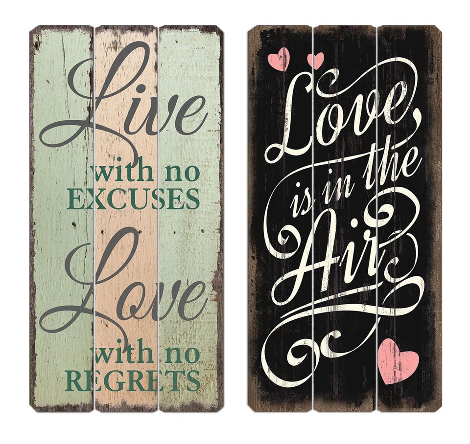 Holzbild Holzschild mit Spruch Shabby Vintage Dekoschild Wandobjekt Landhaus - Bild 1 von 1