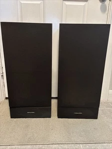 REALISTIC OPTIMUS 650 8" 2 WAY SPEAKERS-REAL WALNUT Pair NEED REPAIR - Picture 1 of 12