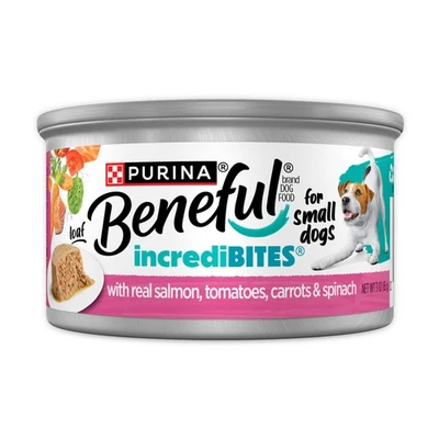 Comida húmeda para perros Purina de raza pequeña, pan IncrediBites con receta de salmón real -... Foto 1 de 4