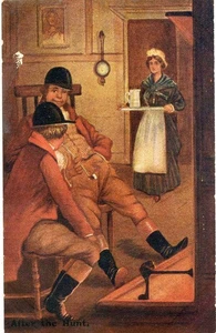 SMOKING PIPE AFTER FOX HUNT ~ Postcard 20443 - Picture 1 of 2