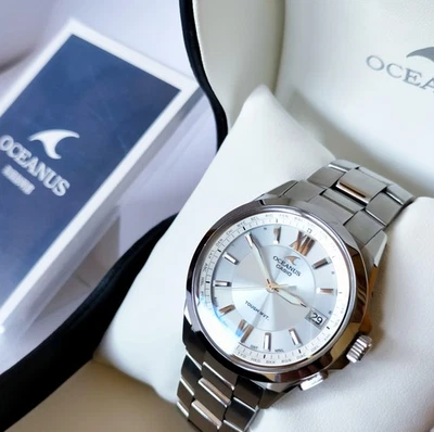 Reloj Casio OCEANUS OCW-S100-7A2JF Titanio Solar Esfera Blanca con Estuche y Manual Foto 1 de 4
