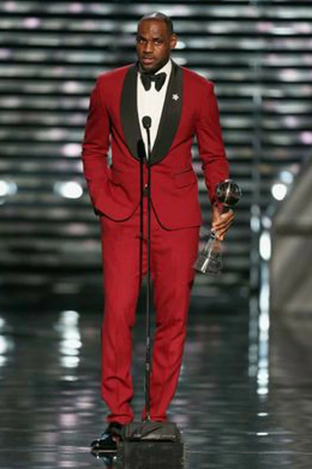 Hommes Rouge Costumes Designer Palefrenier Mariage Stylé Smoking Dîner (Manteau - Photo 1/3