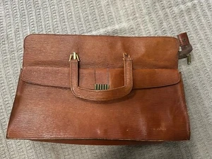 Kid Skin Leather Products Goats Skin Side Bag Hand Bag Laptop Bag Vintage Old - Picture 1 of 14