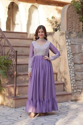 Neu Bollywood Pakistaner Eid Kleid Salwar Kameez Fertig Zum Tragen Anzug Party - Bild 1 von 4