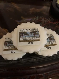 x3 YANKEE CANDLE WAX TARTS MELTS CHRISTMAS AT THE BEACH 22 g - Picture 1 of 1