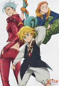 poster promo The Seven Deadly Sins Hamatora anime Ban Meliodas King Art - Picture 1 of 2