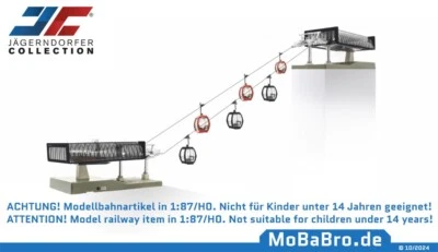 Jägerndorfer "Doppelmayr D-Line 10er" schwarze Seilbahn H0 | 1:87 - JC82492 - Bild 1 von 3